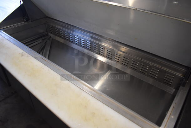 Avantco 178SCLM3 Stainless Steel Commercial Sandwich Salad Prep Table Bain Marie Mega Top on Commercial Casters. 115 Volts, 1 Phase. 70x32x47. Tested and Does Not Power On - Image 5 of 9