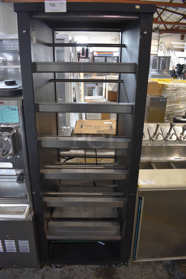 Vollrath Model 1015021 Metal Commercial Bagel Bakery Display Transport Rack on Commercial Casters. 27x35x76