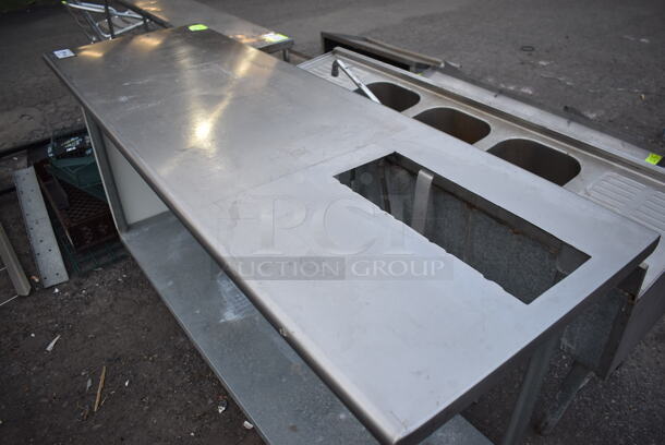 Stainless Steel Table w/ Metal Under Shelf. 72x24x36 - Image 2 of 4