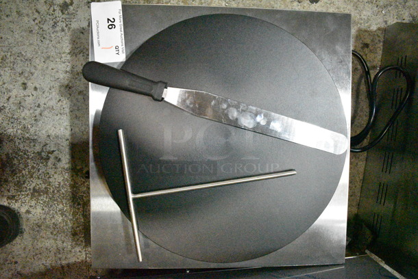 BRAND NEW SCRATCH AND DENT! Carnival King 382TCM16M Stainless Steel Countertop 16" Non-Stick Crepe Maker. 208/240 Volts, 1 Phase.  - Image 5 of 6