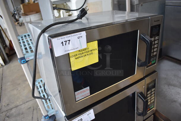 2018 Panasonic NE-1054F T Metal Countertop Microwave Oven. 120 Volts, 1 Phase. 20x13x11 - Image 3 of 7