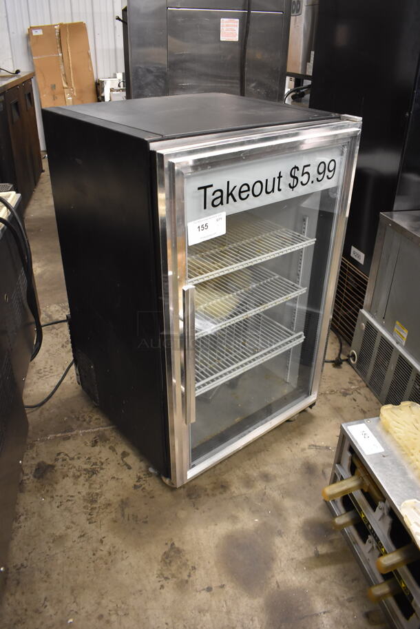 True GDM-07F Commercial Stainless Steel Countertop Merchandiser Freezer With Polycoated Shelves On Commercial Casters With Black Cabinet. 115V, 1 Phase. Tested and Powers On But Does Not Get Cold - Image 2 of 8