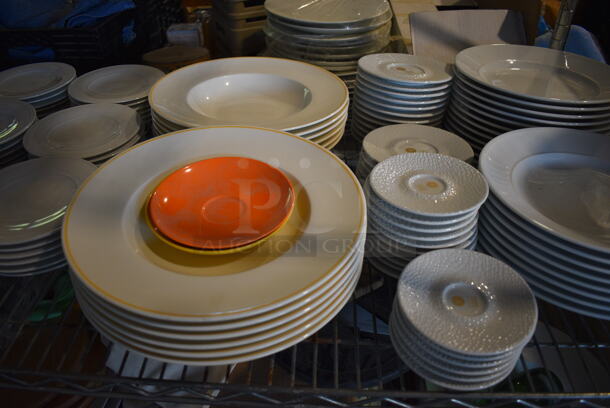 ALL ONE MONEY! Tier Lot of Various Items White Ceramic Plates and Saucers - Image 3 of 5