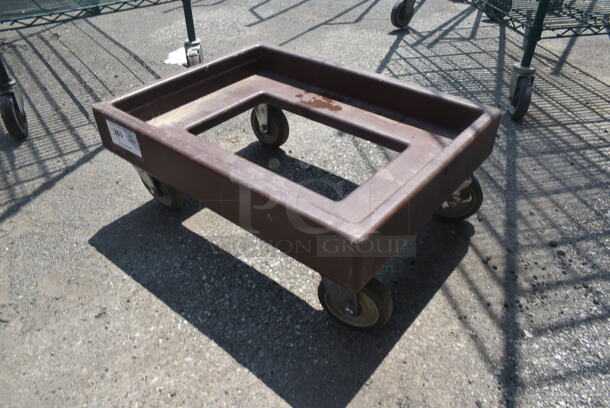 Cambro Brown Poly Dolly on Commercial Casters. - Image 3 of 4