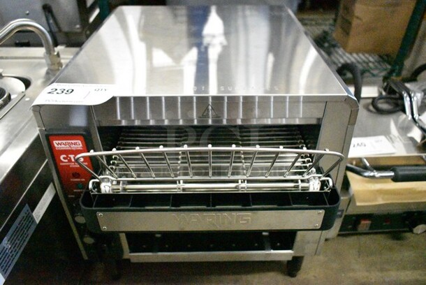 BRAND NEW SCRATCH AND DENT! 2023 Waring CTS1000B Stainless Steel Commercial Conveyor Toaster. 208 Volts, 1 Phase.  - Image 5 of 8