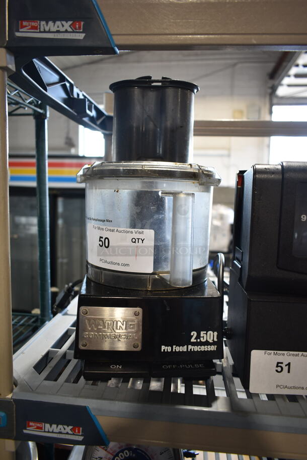 Waring Commercial Metal Countertop Food Processor w/ Bowl and S Blade. 120 Volts, 1 Phase. Tested and Working! - Image 1 of 7