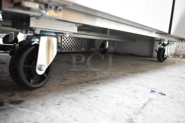 BRAND NEW SCRATCH AND DENT! 2023 KoolMore KM-UCR-2DSS Stainless Steel Commercial 2 Door Undercounter Cooler on Commercial Casters. 115 Volts, 1 Phase. Tested and Working! - Image 5 of 8