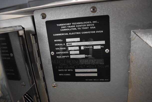 BRAND NEW! 2022 Turbochef HCS1618 Commercial Stainless Steel Electric Countertop Rapid Cook Conveyor Oven. 208/240V, 1 Phase. Tested And Working!  - Image 10 of 12