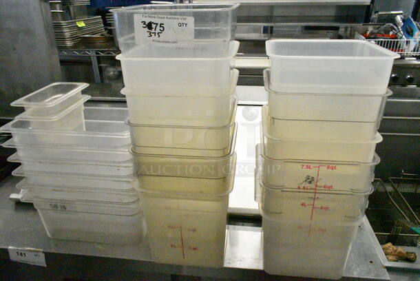 ALL ONE MONEY! Lot of 20 Items Including Poly Containers and Poly Drop In Bins.  - Image 1 of 9