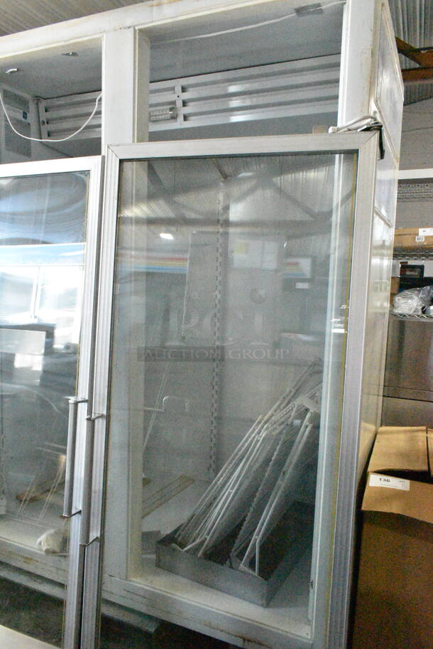 Frigidaire ULG50BD-4 Metal Commercial 2 Door Reach In Freezer Merchandiser. Doors Need To Be Reattached. 115/208-230 Volts, 1 Phase.  - Image 3 of 5