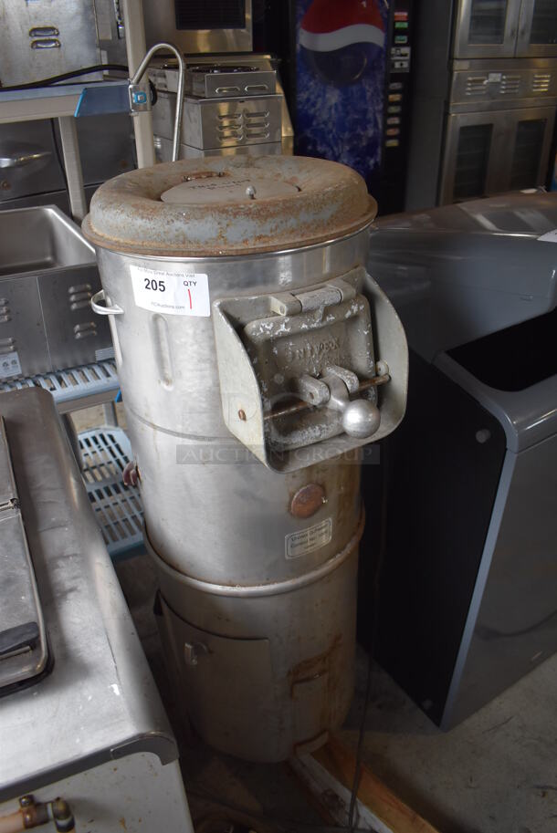 Univex G Stainless Steel Commercial Electric Powered Potato Peeler. Missing Leg. 16x21x55. Tested and Working! - Image 4 of 9