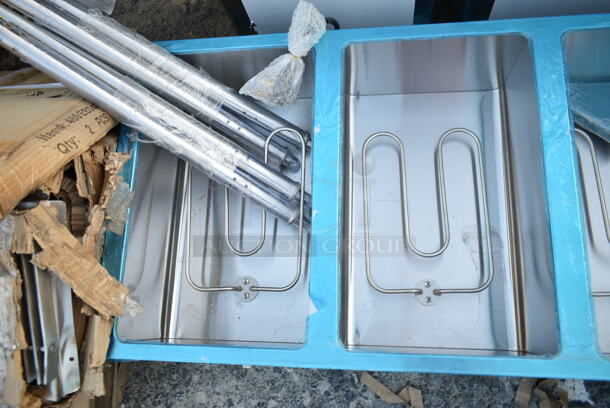 BRAND NEW SCRATCH AND DENT! Avantco 177STE4SA Stainless Steel Commercial Four Pan Open Well Electric Steam Table with Undershelf. 120 Volts, 1 Phase. Cannot Test Due To Plug Style - Image 6 of 7
