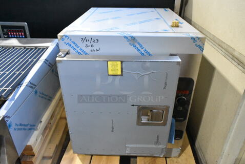 BRAND NEW! 2023 Cleveland 21CET16 Stainless Steel Commercial Countertop Electric Powered Convection Steamer. 208 Volts, 3 Phase.
