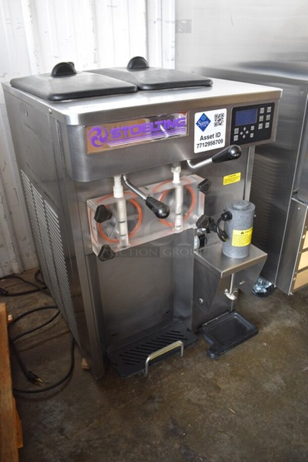 2014 Stoelting Model SF121-38I2 Stainless Steel Commercial Countertop Air Cooled 2 Flavor w/ Twist Soft Serve Ice Cream Machine. 208-240 Volts, 1 Phase. 22x33x34 - Image 3 of 8