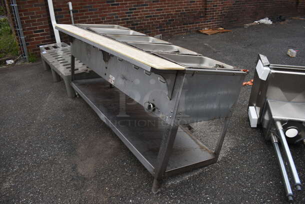 Stainless Steel Commercial Steam Table w/ Cutting Board and Under Shelf. 72x30x37 - Image 4 of 4