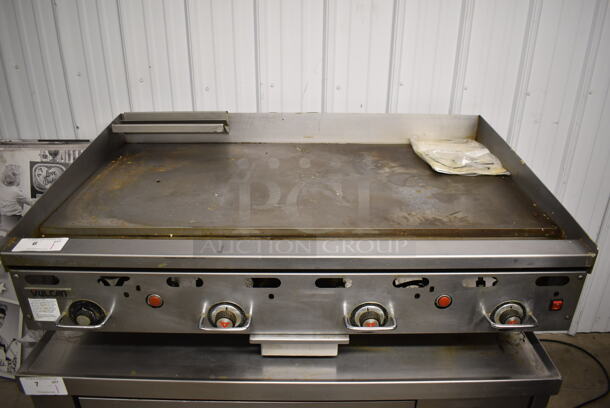 LATE MODEL! Vulcan Hart 948RX-101 Stainless Steel Commercial Countertop Natural Gas Powered Flat Top Griddle w/ Thermostatic Controls. 108,000 BTU. 48x32x17