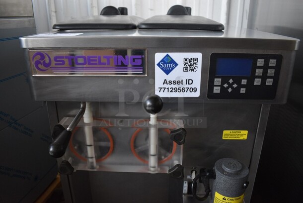 2014 Stoelting Model SF121-38I2 Stainless Steel Commercial Countertop Air Cooled 2 Flavor w/ Twist Soft Serve Ice Cream Machine. 208-240 Volts, 1 Phase. 22x33x34 - Image 4 of 8
