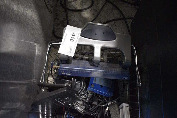 ALL ONE MONEY! Lot of Various Items Including Uninterruptible Power Supply in Wire Basket - Image 2 of 5