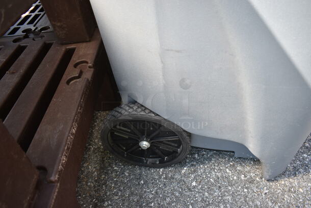 3 Poly Outdoor Trash Cans. 23x33x45, 30x34x46, 26x31x32. 3 Times Your Bid! - Image 4 of 12