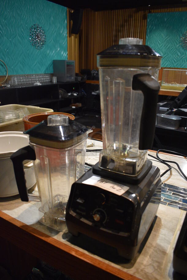 MengK HS-200D Metal Commercial Countertop Blender w/ 2 Pitcher. 110-120 Volts, 1 Phase. 8x9x20. Item Was in Working Condition on Last Day of Business. (bar) - Image 2 of 4