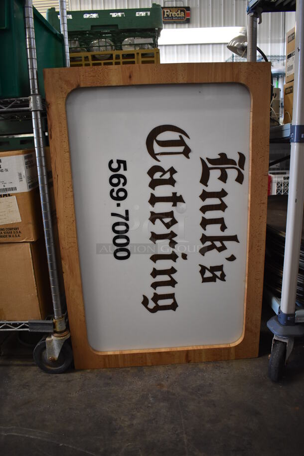 Enck's Catering Sign. 36x8x24
