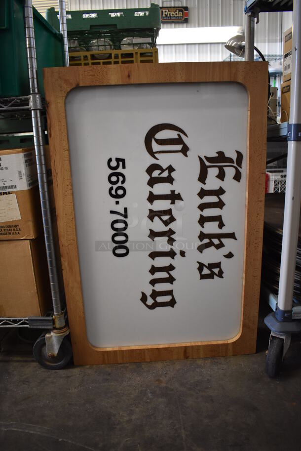 Enck's Catering Sign. 36x8x24 - Image 1 of 5