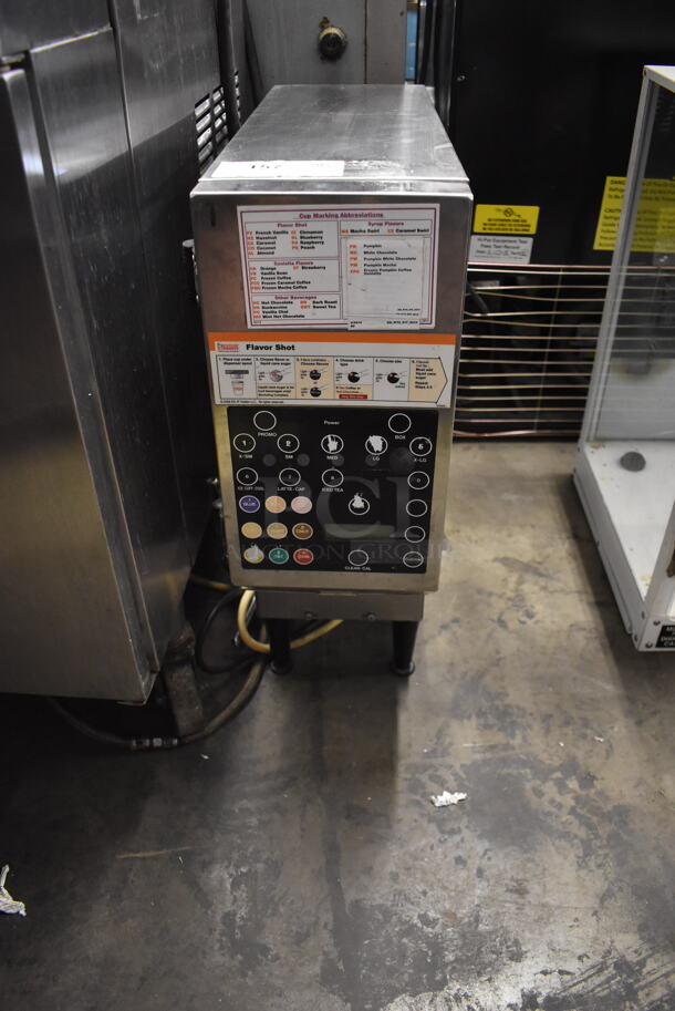 Taylor C006-12 Commercial Stainless Steel Countertop 9 Flavor Shot Dispenser On Black Legs. 120V, 1 Phase.  - Image 2 of 6