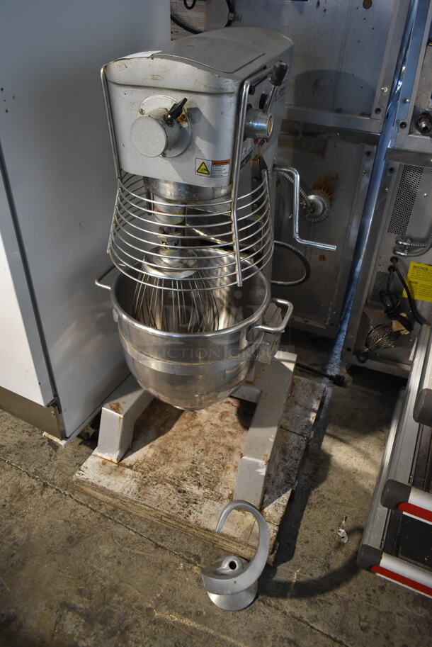 2013 Omcan SP300A Metal Commercial Countertop 30 Quart Planetary Dough Mixer w/ Stainless Steel Mixing Bowl, Bowl Guard, Dough Hook and Whisk Attachments. 110 Volts, 1 Phase. Tested and Working! - Image 1 of 10
