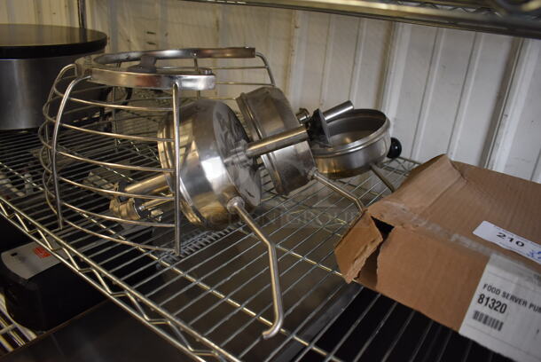 ALL ONE MONEY! Lot of Metal Bowl Guard for Mixer and Server Pump Parts Including 3 Pumps - Image 8 of 9