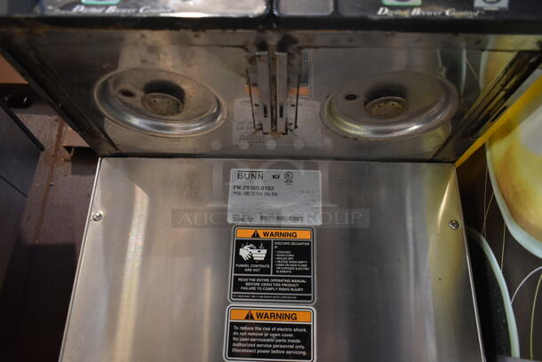 Bunn CDBC 2/2 TWIN Stainless Steel Commercial Countertop Double 4 Burner Coffee Machine w/ Hot Water Dispenser. 120/208-240 Volts, 1 Phase. - Image 4 of 5