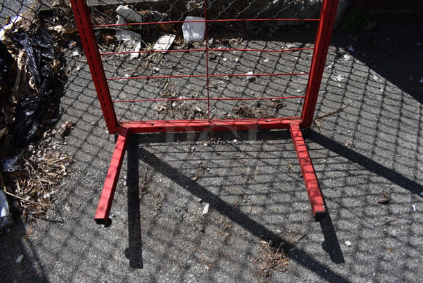 Red Metal Rack. 25x14.5x70 - Image 3 of 3