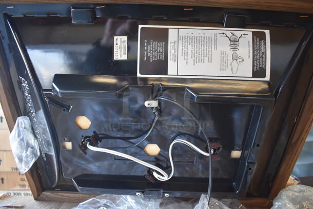 8 IN ORIGINAL BOX! Texas A&M Lighted Mirror w/ Wood Pattern Frame. 120 Volts, 1 Phase. 8 Times Your Bid! - Image 5 of 9