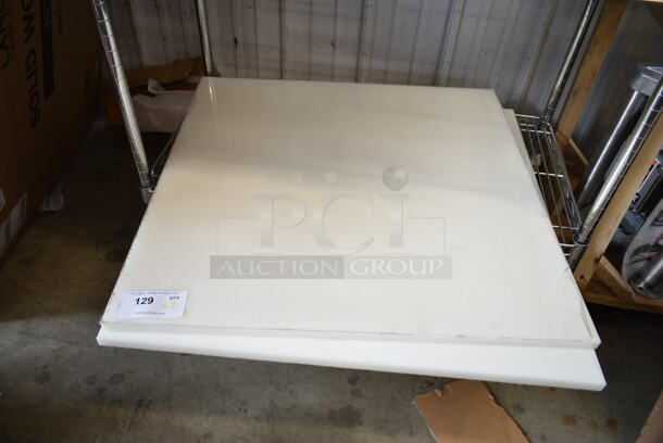 2 BRAND NEW SCRATCH AND DENT! White Cutting Boards. 2 Times Your Bid! - Image 1 of 3