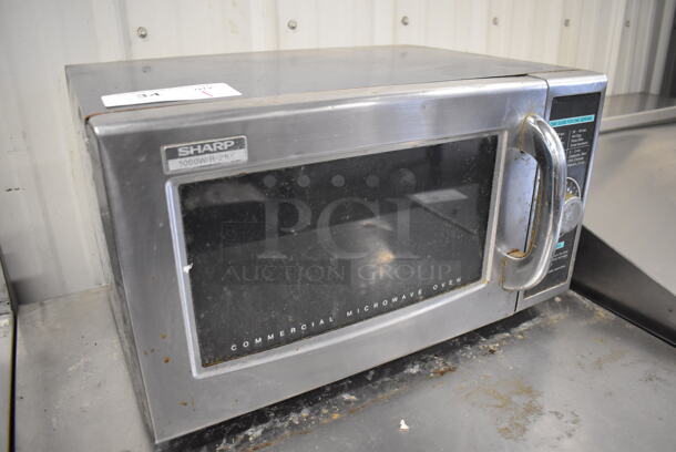 Sharp R-21LCF Stainless Steel Commercial Countertop Microwave Oven. 120 Volts, 1 Phase. 20.5x17x12 - Image 2 of 6