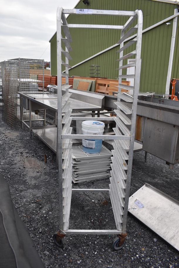 Metal Commercial Pan Transport Rack on Commercial Casters. 21x27x70 - Image 3 of 4