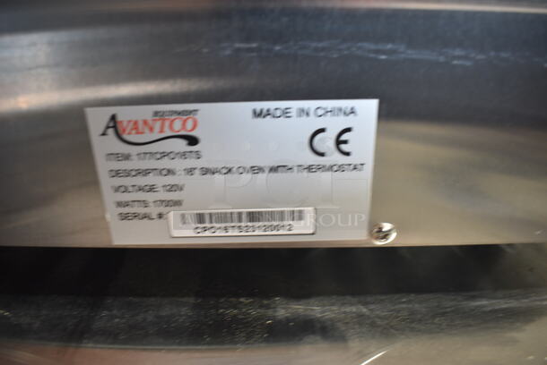 BRAND NEW SCRATCH AND DENT! Avantco 177CPO16TS Stainless Steel Countertop Pizza / Snack Oven with Adjustable Thermostatic Control. 120 Volts, 1 Phase. Tested and Working! - Image 7 of 7