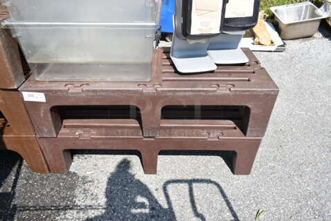 2 Cambro Brown Poly Dunnage Racks. 2 Timer Your Bid!