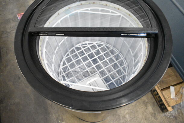 BRAND NEW SCRATCH AND DENT! Galaxy BMR2-B Barrel Merchandiser Refrigerator on Commercial Casters - 2.25 cu. ft. 110-120 Volts, 1 Phase. Tested and Working! - Image 4 of 6