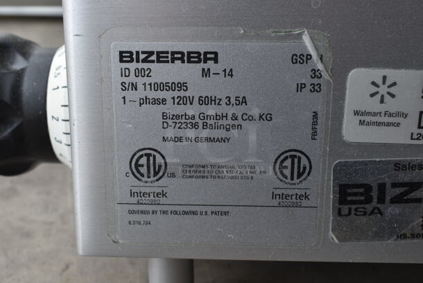 2014 Bizerba GSP H Stainless Steel Commercial Countertop Meat Slicer. 120 Volts, 1 Phase. Tested and Working! - Image 3 of 5