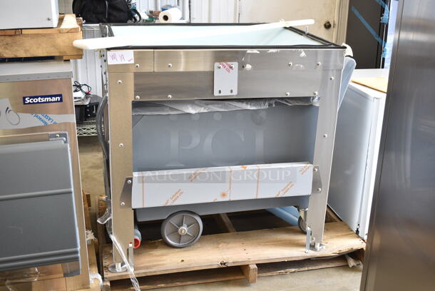 BRAND NEW SCRATCH AND DENT! 2023 Scotsman MC1030MA-32A Stainless Steel Commercial Ice Head on 2023 Scotsman ICS730-A Stainless Steel Bin w/ Scotsman LQ1BASE Stand and Gray Poly Ice Cart. 208/230 Volts, 1 Phase. 31x24x29, 31x48x36, 45x32.5x39 - Image 4 of 12