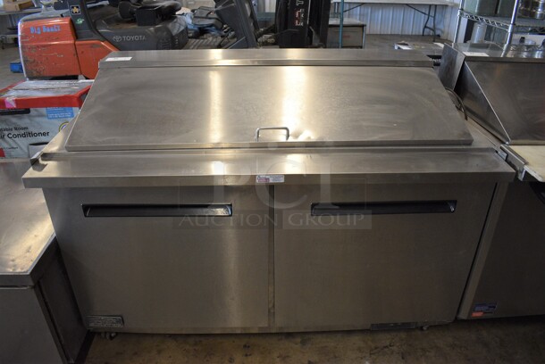 Arctic Air AMT690R Stainless Steel Commercial Sandwich Salad Prep Table Bain Marie Mega Top on Commercial Casters. 115 Volts, 1 Phase. 61x32x43.5. Tested and Powers On But Does Not Get Cold