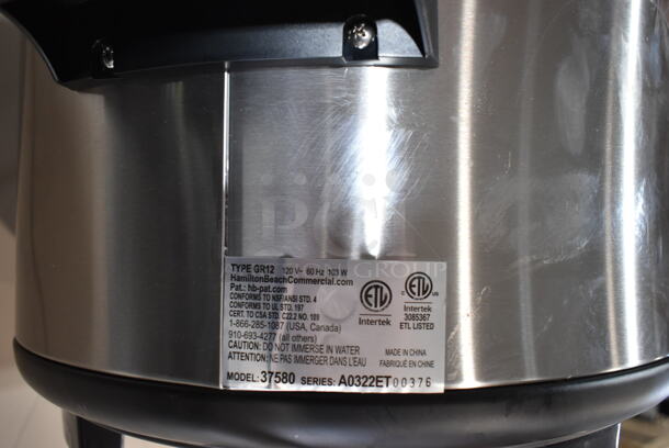 Hamilton Beach 37580 Stainless Steel Countertop Electric Rice Cooker. 120 Volts, 1 Phase. Tested and Working! - Image 6 of 6