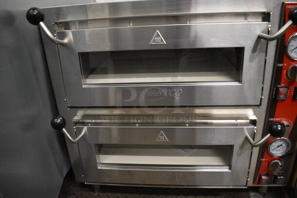 BRAND NEW! Avantco Model 177DPO18DD Stainless Steel Commercial Countertop Double Deck Pizza Oven w/ Stones. 240 Volts, 1 Phase. 28x22x26.5 - Image 3 of 8