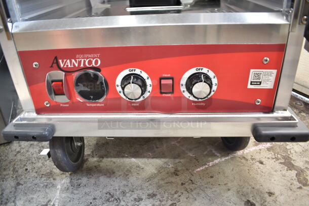BRAND NEW SCRATCH AND DENT! Avantco 177HPI1836 Metal Full Size Insulated Heated Holding / Proofing Cabinet with Clear Door on Commercial Casters. 120 Volts, 1 Phase. Tested and Working! - Image 6 of 7