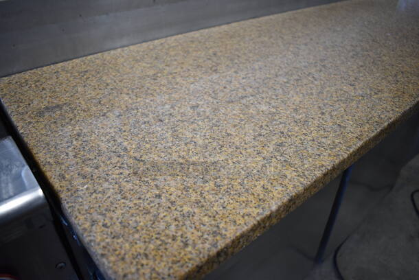 Beverage Air DP67 Stainless Steel Commercial Pizza Prep Table w/ Granite Oversized Cutting Board on Commercial Casters. 115 Volts, 1 Phase. 67x37x45. Tested and Working! - Image 9 of 9