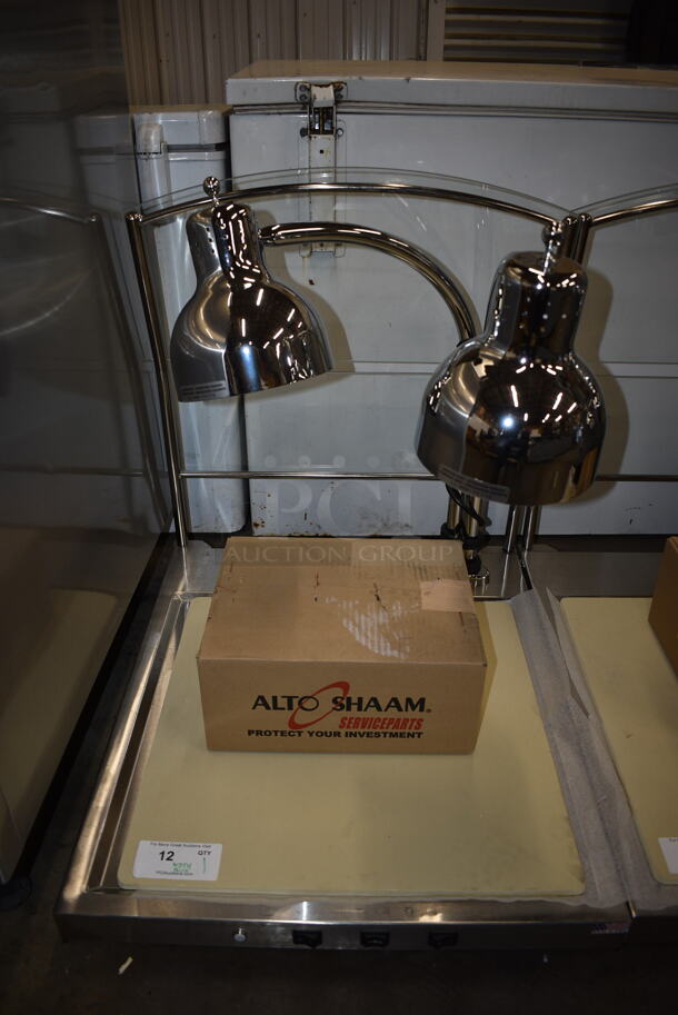 BRAND NEW! Alto-Shaam CS-200S Heated Dual Lamp Carving Station with Sneeze Guard and Box of New Bulbs - 120V. Tested and Working! - Image 1 of 8