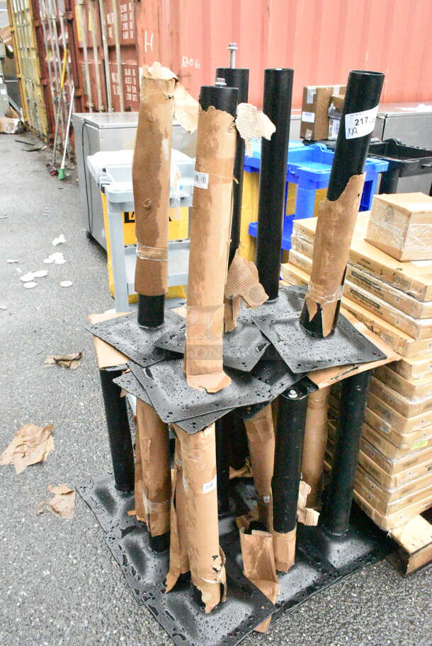19 BRAND NEW SCRATCH AND DENT! Lancaster Table & Seating 427TBCLRD325 Excalibur 3" Standard Height Outdoor Table Base Column. 19 Times Your Bid!  - Image 2 of 5