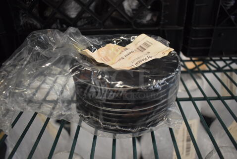 ALL ONE MONEY! Tier Lot of Black Ceramic Demi Saucers. 4.5x4.5x1