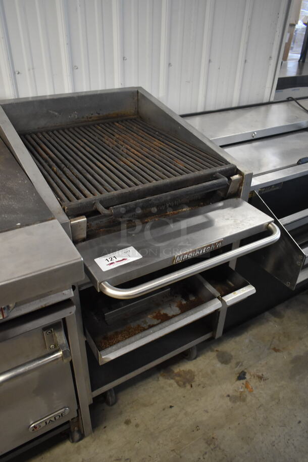 MagiKitch'n MEA 82-03-E Commercial Stainless Steel Natural Gas Powered Charbroiler  On Commercial Casters. - Image 2 of 6