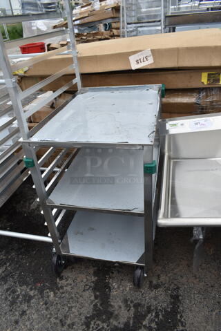 BRAND NEW SCRATCH AND DENT! Stainless Steel Commercial 3 Tier Cart on Commercial Casters. 